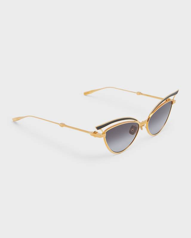 V-Glassliner Titanium Cat-Eye Sunglasses